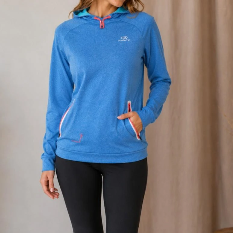 Haut à capuche technique Kalenji - bleu - Taille M - Très bon état